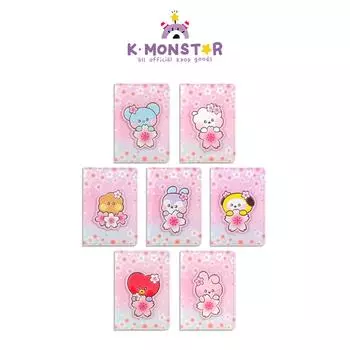 КОЖАНЫЙ футляр BT21 2024 CHERRY BLOSSOM PATCH CARD