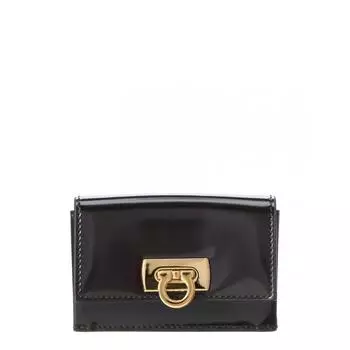 Кожаный футляр для карт Salvatore Ferragamo Ferragamo Gancini с застежкой