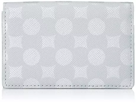 Кожаный футляр для визиток Cuo with Kira с принтом Nanban NCX031283 Серебристый [La Karacho] Cloisonn (AG)