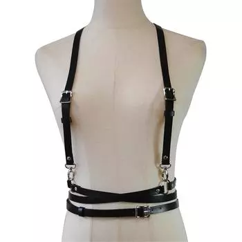 Кожаный Хип-хоп Личность Мода Бондаж Нагрудное украшение Интегрированная Трендовая Цепочка для тела