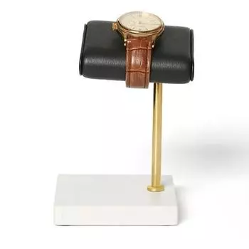 Кожаный и мраморный держатель для подставки для часов для личного использования или подарка в розничном магазине Watch counter белый