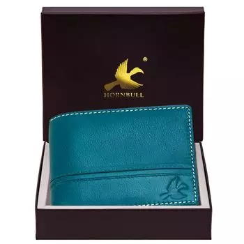 кожаный кошелек для мужчин | кошельки для мужчин с блокировкой RFID | Мужской бумажник синий