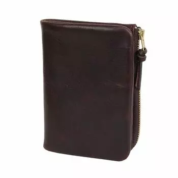 Кожаный кошелек-книжка в два сложения M [Porter] мужской (коричневый)