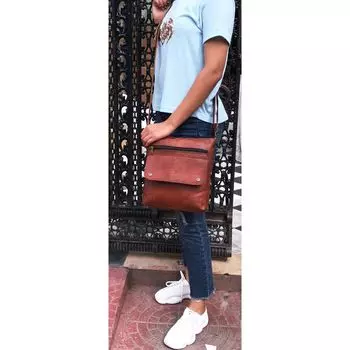 Кожаный кошелек ручной работы Кожаная сумка-тоут женская кожаная сумка Кожаный кошелек для женщин Сумка через плечо Дорожная сумка Рождественский подарок 10 x 10 x 2 in коричневый