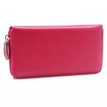 Кожаный кошелек с блокировкой, длинный кошелек на молнии, сумочка, кошелек, большой вместимости, держатель для карт красный