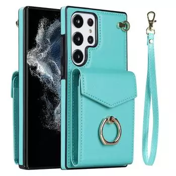 Кожаный кошелек с ремешком, защитный чехол для Samsung Galaxy S23 S22 S21 Ultra Plus A73 A53 A33 A54 A72 A52S A51 A50 5G, чехол Funda For Samsung S23 Plus