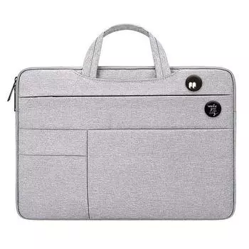 Кожаный коврик для мыши + красивая сумка для ноутбука LG Gram Samsung Galaxy Book-Smoke Grey