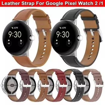 Кожаный кожаный ремешок для часов, браслет, новый ремешок для часов Google Pixel Watch 2/1, умные часы