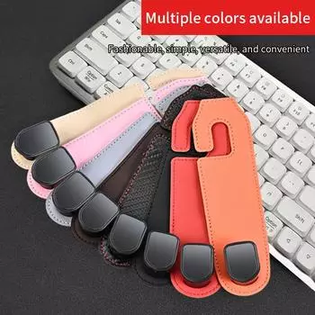 Кожаный крючок для спинки сиденья автомобиля, вешалка для подголовника, автомобильная сумка, крючки для одежды, прочная застежка-клипса, аксессуары для интерьера чёрный