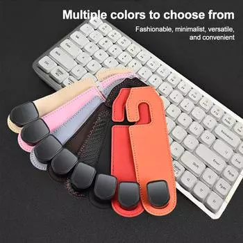 Кожаный крючок для спинки сиденья для салона автомобиля, автомобильные инструменты, металлический крючок, вешалка для Tesla, Kia, BMW, универсальный красный