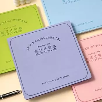 Кожаный квадратный блокнот с лицевой стороной, высокий уровень, дневник, канцелярские принадлежности style 1