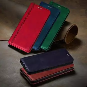 Кожаный магнитный чехол-книжка для Samsung Galaxy A21S A51 A71 A01 Core A11 A31 A41 A70 A50 A30 A40 A20 A10 S M21 M51 S20 FE Ultra Plus, откидная крышка-бумажник Samsung Galaxy A50S коричневый