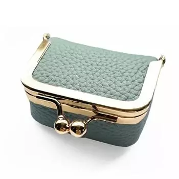 Кожаный мешочек для украшений из ПУ кожи Мягкий мини-мешочек для хранения Высококачественный мешочек для мелких предметов Серьги зелёный