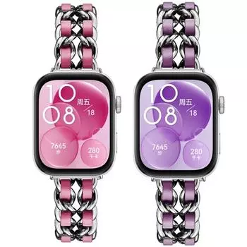 Кожаный + металлический ремешок для часов Huawei Fit 3, сменный ремешок для умных часов, браслет, браслет, аксессуары для Huawei Fit2 For huawei fit 2