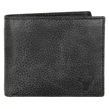 Кожаный мужской кошелек I Ручная работа I Слоты для кредитных/дебетовых карт I 2 отделения для купюр I 2 потайных отделения (Черный Мио)
