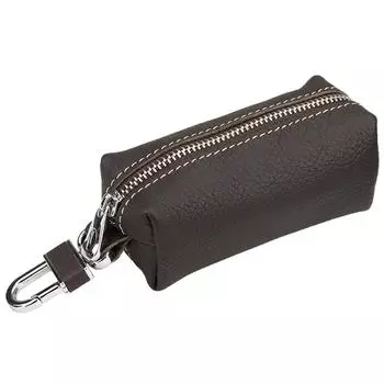 Кожаный Мужской Женский Держатель для Ключей Брелок Сумка Органайзер Держатель для Ключей от Машины Чехол Многофункциональный Маленький Кошелек Мини Кошелек Держатель коричневый