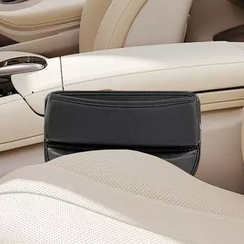 Кожаный органайзер для автомобильного сиденья, многофункциональная консоль, заполнитель щелей, боковой ящик для хранения, карман для хранения в салоне автомобиля чёрный