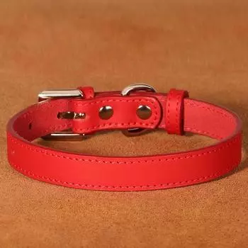 Кожаный ошейник для маленькой собаки, регулируемый ошейник для щенков, прочное ожерелье для кошек и собак маленьких и средних размеров, чихуахуа S