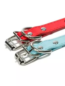 Кожаный ошейник для собак и кошек с шипами, ожерелье для щенков и домашних животных для маленьких, средних и больших собак, кошек, шейный ремешок, товары для домашних животных, аксессуары S небесно-голубой