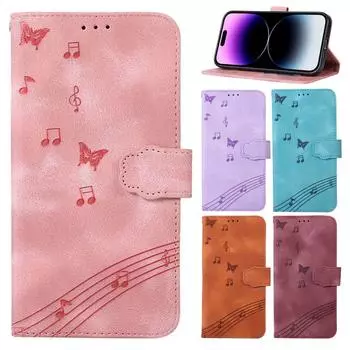 Кожаный откидной чехол для телефона Samsung Galaxy S23 Ultra S22 S21 S20 Fe S9 S10 Plus Note 20 10 9, чехлы с 3d-принтом персонала и бабочкой Samsung S10 Plus темно-красного