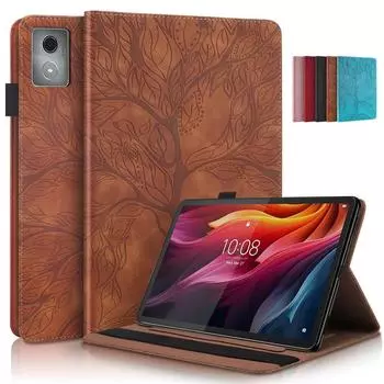 Кожаный откидной чехол с тиснением дерева для Lenovo Tab K11 Plus, чехол 11, 45 дюймов, для Lenovo Tab K11 Plus TB, защитный чехол Lenovo Tab K11 Plus розового золота