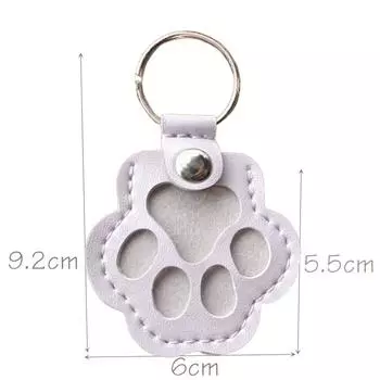 Кожаный памятный брелок Креативный ручной работы Самодельный Орнамент для хранения шерсти питомца Милый Многофункциональный Портативный кулон для сумки