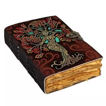 Кожаный печатный дневник Матери-Земли с 200 нелинейной винтажной бумагой для офиса и личного пользования 5 x 7 in