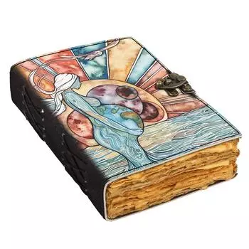 Кожаный печатный дневник рождения, винтажный дневник со старыми страницами для офиса и личного использования (7 х 5 дюймов) 7 x 5 in