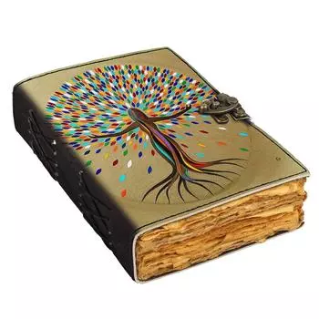 Кожаный печатный дневник She Flourishes, винтажный дневник со старыми страницами для офиса и личного использования (7 х 5 дюймов) 7 x 5 in