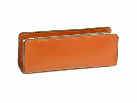 Кожаный пенал в оригинальной спецификации Excella молния [Кожаная подкладка. JP] чехол/ручка (коричневый) [Сделано в Японии] кожа/коровья кожа коричневый