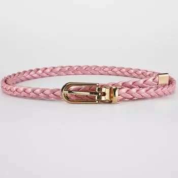 Кожаный плетеный тонкий пояс для женской рубашки, декоративный поясной ремень с пряжкой, женский пояс, женская веревка для талии