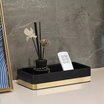 Кожаный поднос для хранения, настольная тарелка для украшений, прямоугольная, косметическая, для очков, для дома, для гостиной, для ключей, для всяких мелочей, украшение