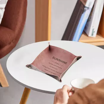 Кожаный поднос для хранения вещей, органайзер для стола, контейнер, ящик для хранения, небольшой, поднос для хранения ювелирных изделий, туалетный столик для S