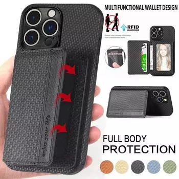 Кожаный противоугонный чехол-кошелек с магнитным волокном, чехол-книжка для iPhone 15 14 Plus 13 12 11 Pro Max XSMAX для Samsung S24 S23 S22 S21 S20Ultra Plus A15 A25 iPhone 6/6S зелёный