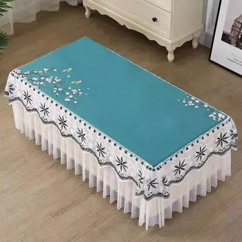 Кожаный пылезащитный чехол для журнального столика с китайским узором, водонепроницаемая маслостойкая моющаяся скатерть для гостиной, скатерть из искусственного материала 50x100x40cm 1pcs