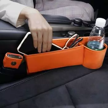 Кожаный ящик для хранения в щелях автомобильного сиденья, органайзер для внутренней стороны сиденья, наполнитель для хранения в щелях автомобильного сиденья, карман-органайзер