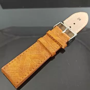 КОЖАНЫЙ РЕМЕНЬ 24 ММ С ДВУМЯ ПРУЖИНКАМИ БЕСПЛАТНАЯ ДОСТАВКА 017-1 Ремешок-017