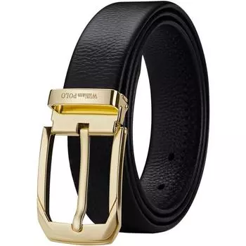 Кожаный ремень для мужчин, кожаный ремень с игольной пряжкой, слой воловьей кожи 105cm