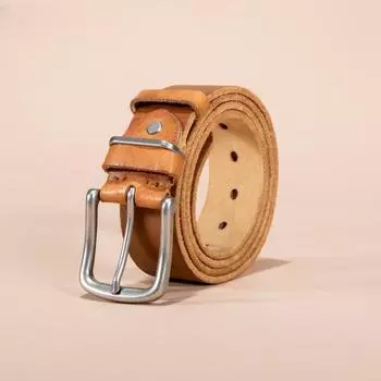 Кожаный ремень мужской простой повседневный мужской ремень с пряжкой перфорированный ремень 110cm-130cm чёрный