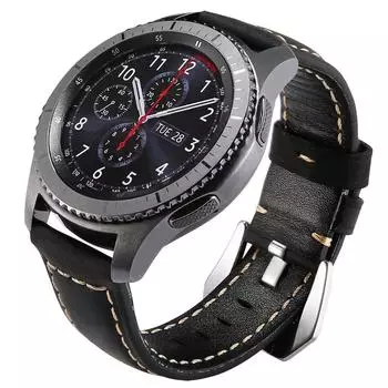 Кожаный ремешок 22 мм для Samsung Galaxy watch 3, 45 мм/46 мм, браслет для умных часов Gear s3 Frontier, ремешок для часов Huawei GT-2-2e-pro GT2E