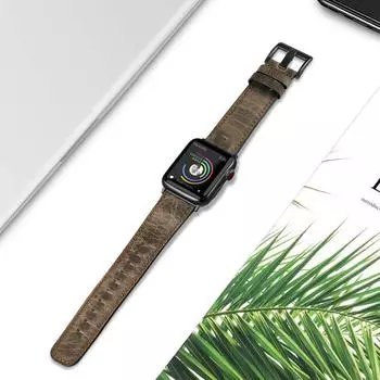 Кожаный ремешок для Apple, ремешок для часов 44 мм, 40 мм, 38 мм, 42 мм, ремешок для часов из натуральной кожи в стиле ретро, браслет iWatch series 5 4 3 se 6