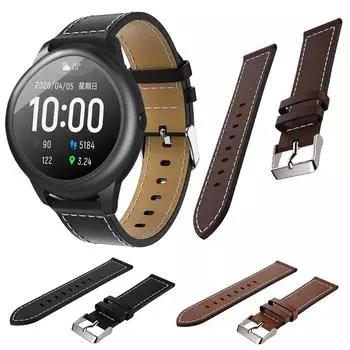 Кожаный ремешок для часов 22 мм для умных часов Xiaomi Haylou Solar LS05