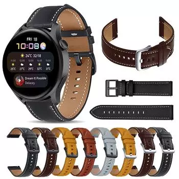 Кожаный ремешок для часов 22 мм для Huawei Watch 4/3 Pro, ремешок для умных часов Huawei Watch GT 2 Pro GT3 GT4, 46 мм