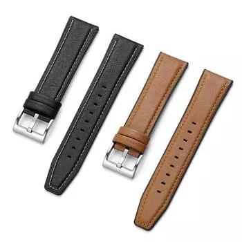 Кожаный ремешок для часов 22 мм для мужчин и женщин, сменный браслет с пряжкой, ремешок для часов, аксессуары для часов 22mm
