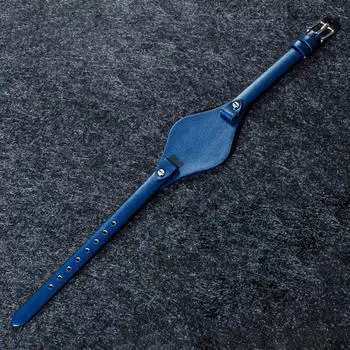 Кожаный ремешок для часов Браслет Аксессуары премиум-класса Наручные часы синий