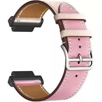 Кожаный ремешок для Garmin Forerunner 235 735 XT 230 220 630 620 цветная строчка ремешок для часов Approach S20 S6 ремешок браслет металлические разъемы чёрный