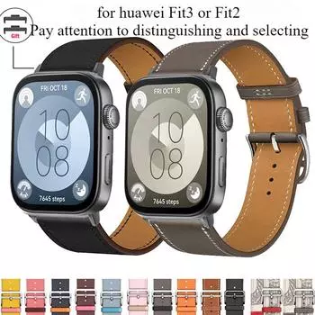 Кожаный ремешок для Huawei Watch Fit 3 2Smart Watch Сменный браслет спортивный браслет на запястье Fit3 fit2 Аксессуары Ремень For huawei fit 2