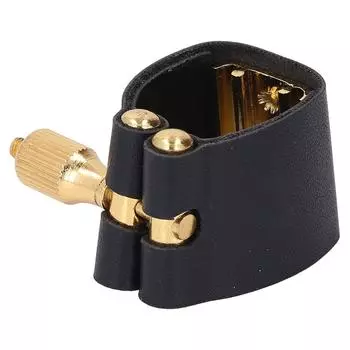 Лигатура для мундштука саксофона, кожаный ремень с металлическим зажимом, компактная защитная застежка для альт-саксофона