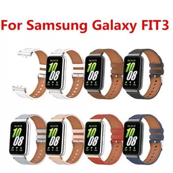 Кожаный ремешок для Samsung Galaxy Fit 3 R390, ремень-браслет для часов Fit 3 SM-R390, петля для ремня For Samsung Fit3 белый