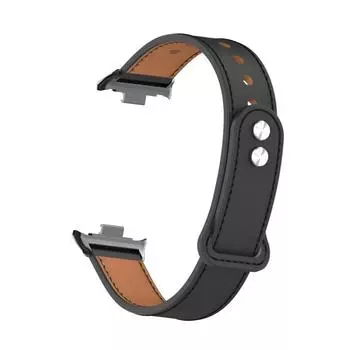 Кожаный ремешок для Xiaomi Redmi Watch 4, сменный браслет для Mi Band 8 Pro, ремешок для умных часов, аксессуары для браслета чёрный